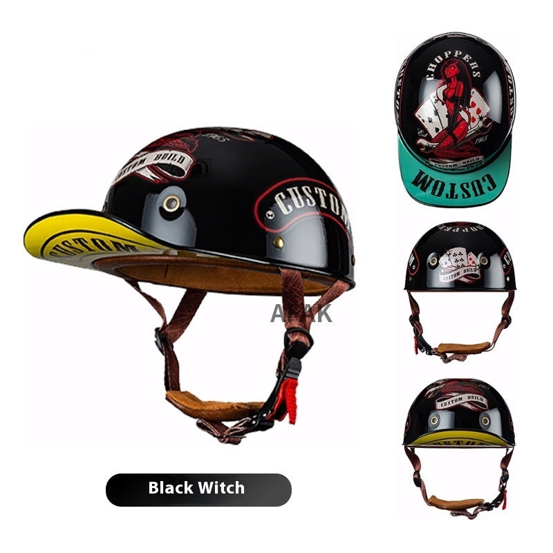 Motorcycle Helmet Retro Baseball Cap Helmet