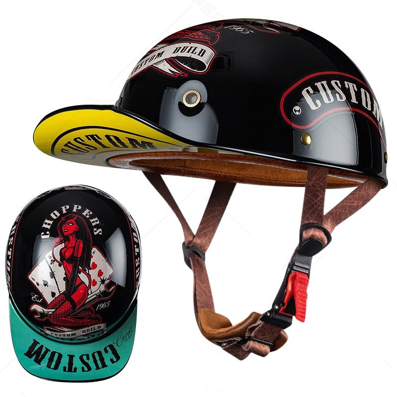 Motorcycle Helmet Retro Baseball Cap Helmet