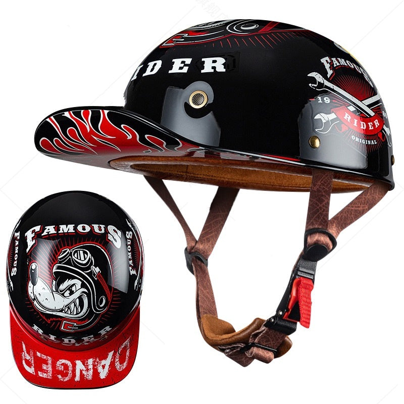 Motorcycle Helmet Retro Baseball Cap Helmet